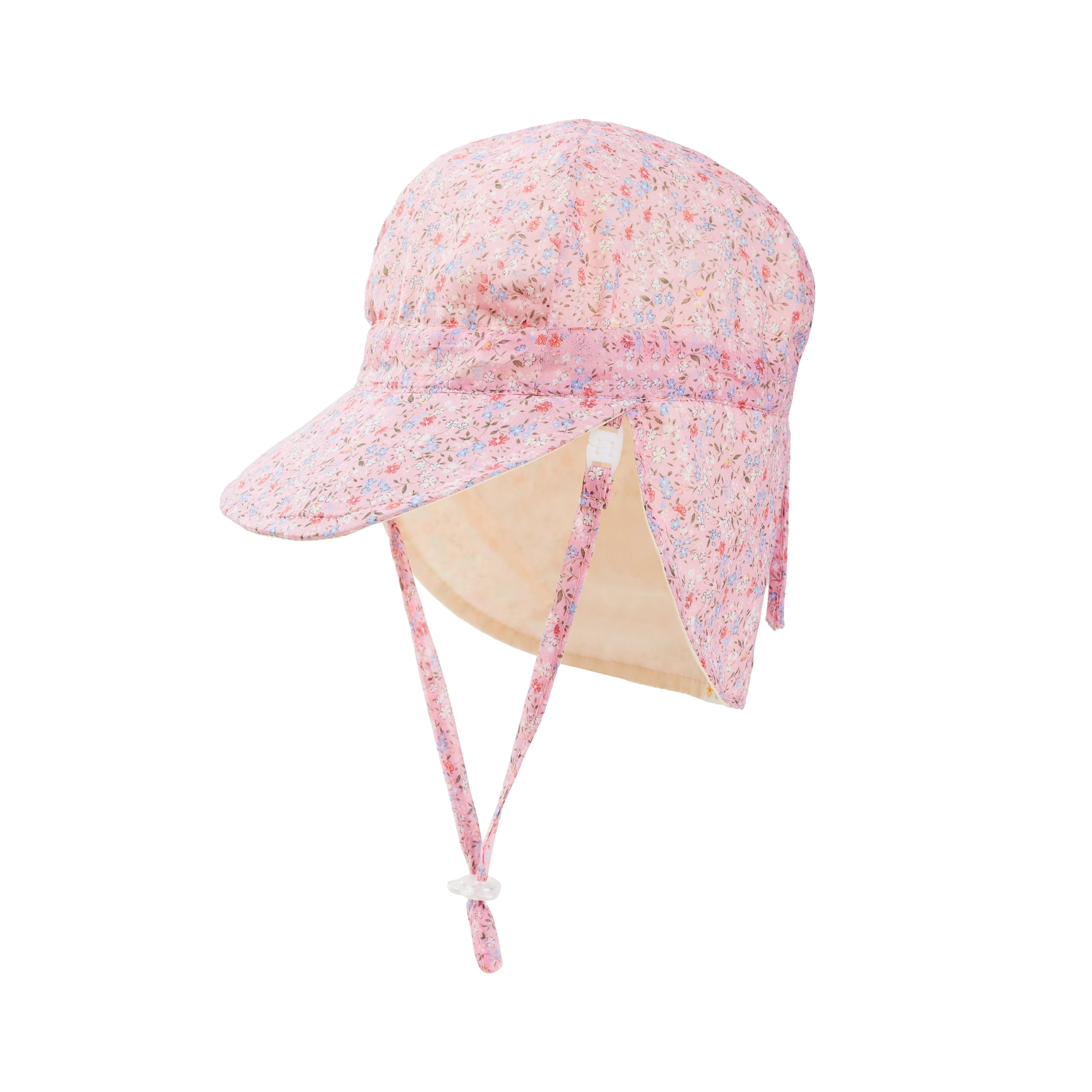 Daisy Meadow /pink Flap Cap Summer