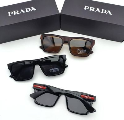 Prada Rectangular Polarized Sunglasses in 2 Different Colors