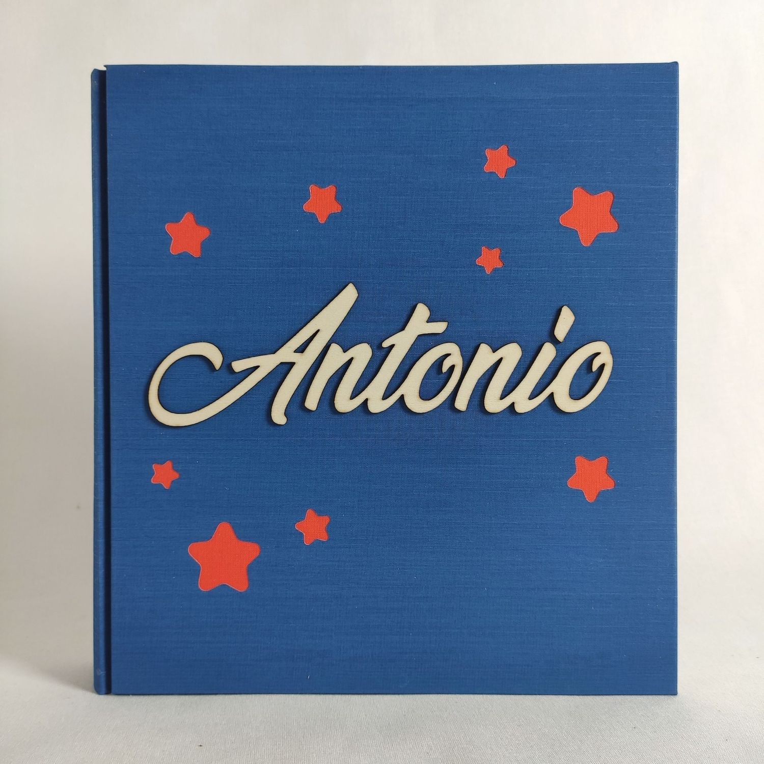 Album fotografico nome in legno e stelline