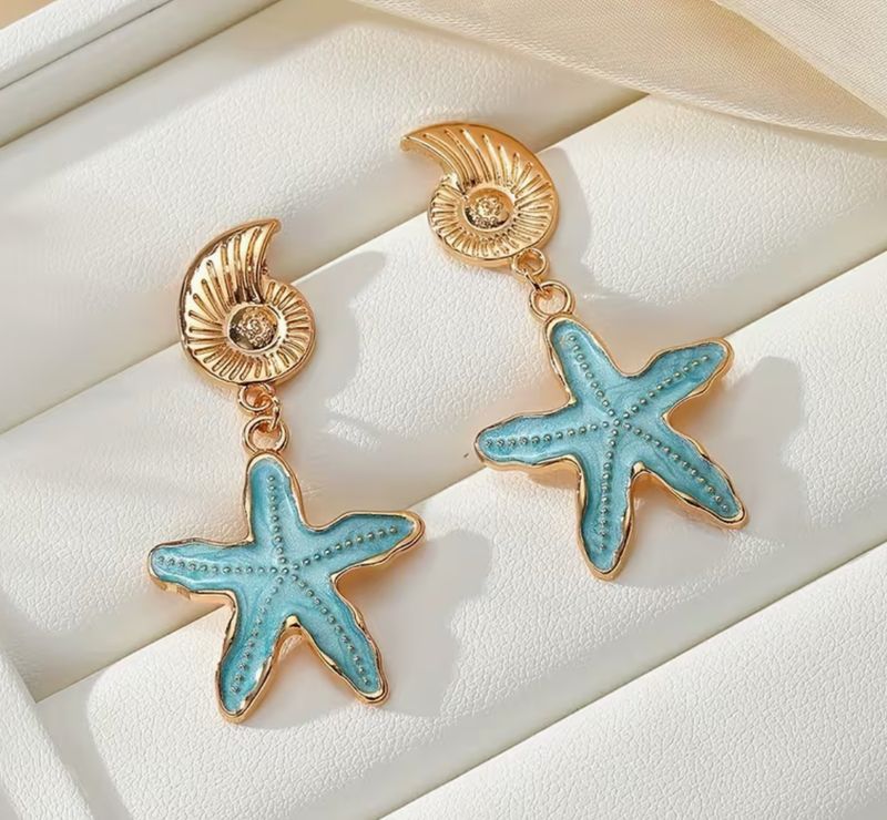 Laguna Golden Shell &amp; Starfish Earrings