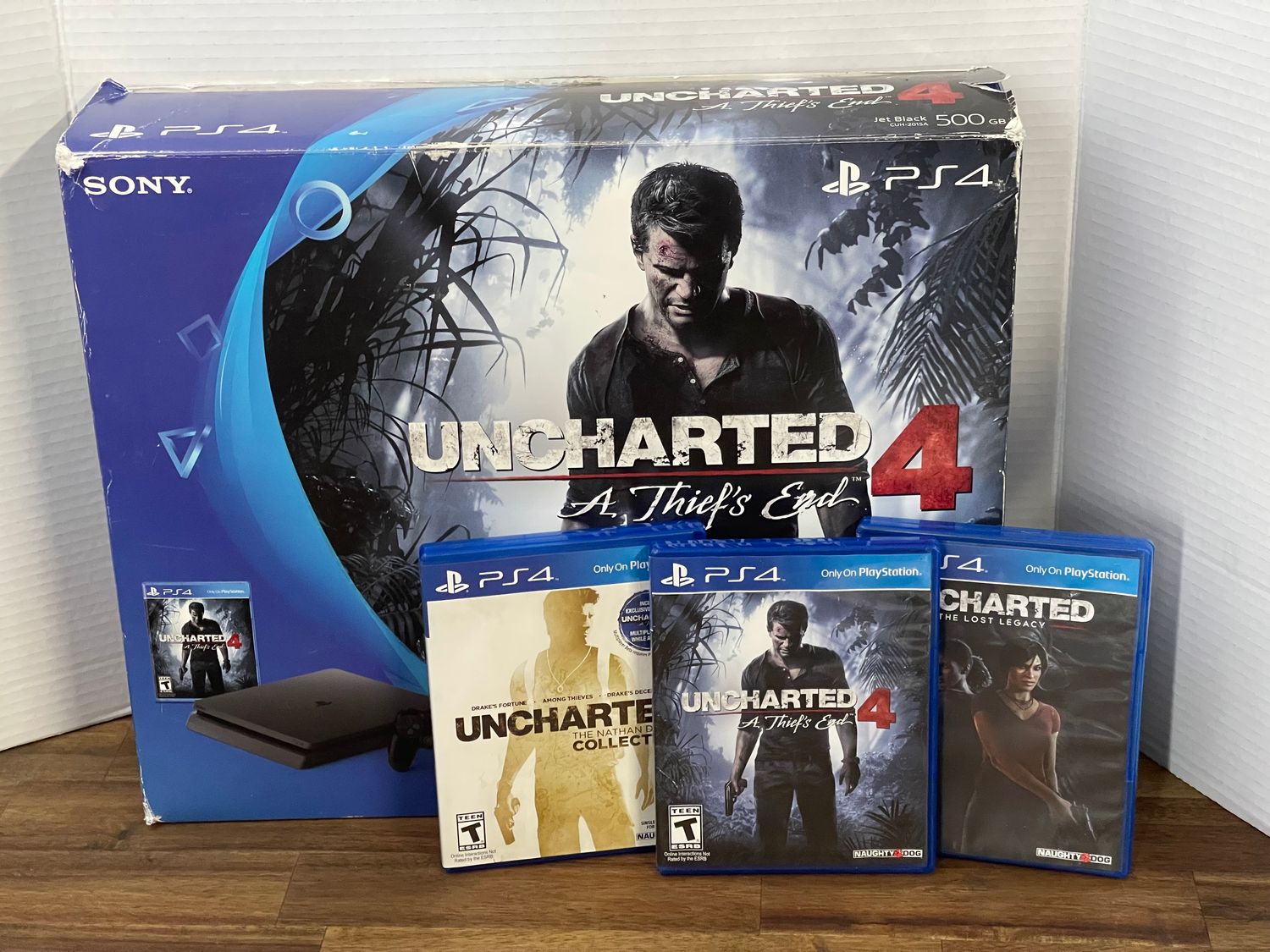 Sony PlayStation 4 500GB Console Uncharted 4 Limited Edition + Uncharted Collection & Lost Legacy Sony PlayStation 4 500GB Console Uncharted 4 Limited Edition + Uncharted Collection & Lost Legacy