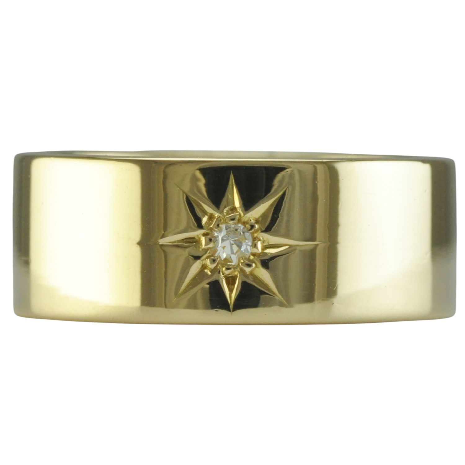 Antique Wide Diamond-Set Ring