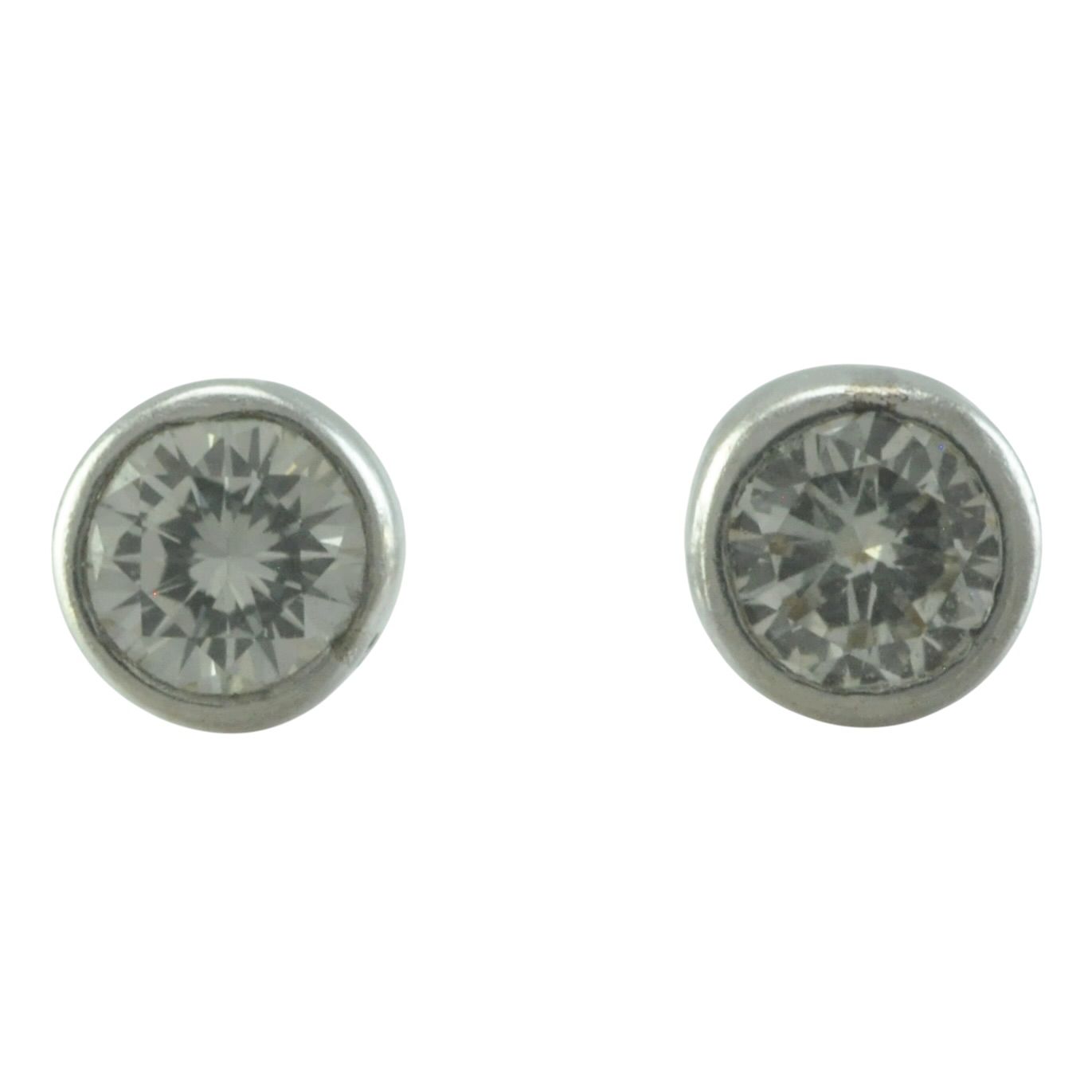 9ct White Gold Diamond Studs