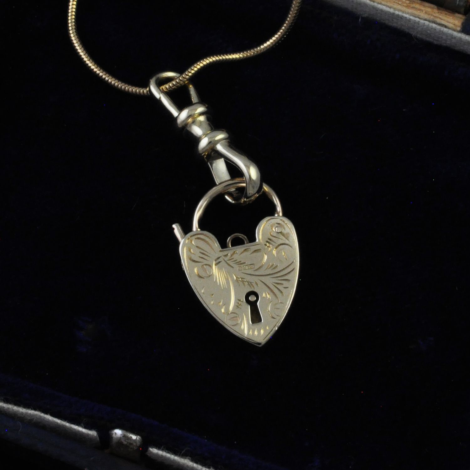 1950s Floral Heart Padlock