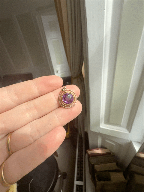 Rolled Gold Amethyst Pendant