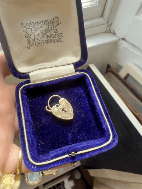 1960s Floral Heart Padlock
