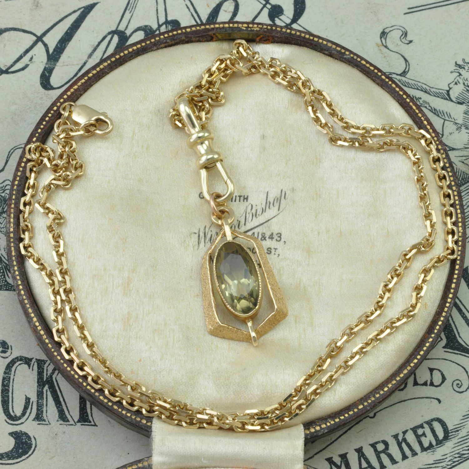 Vintage 9ct Gold Citrine Pendant