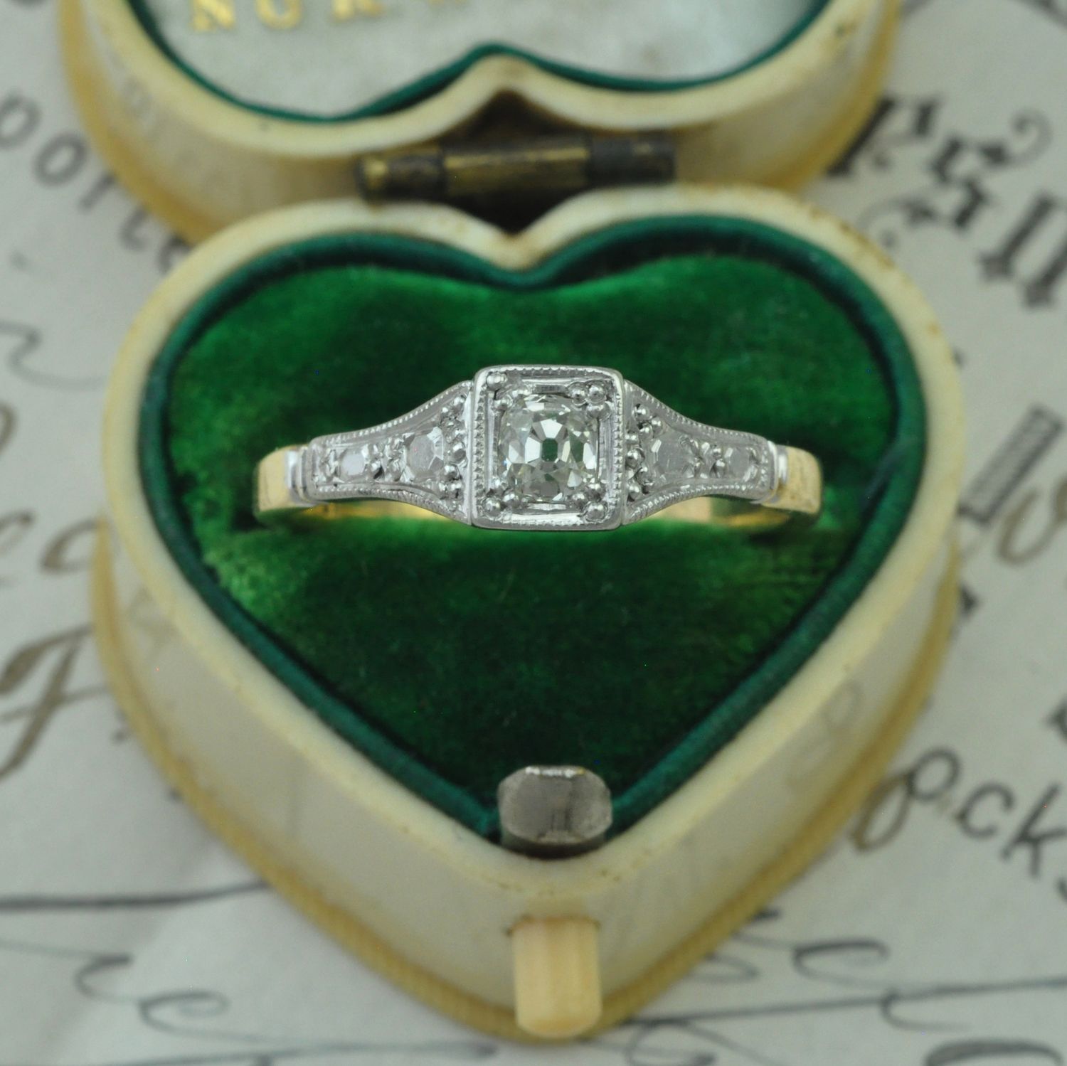 Art Deco Diamond Solitaire Engagement Ring Art Deco Diamond Solitaire Engagement Ring