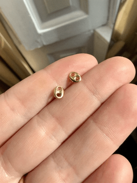 18ct Gold Mariner Link Studs