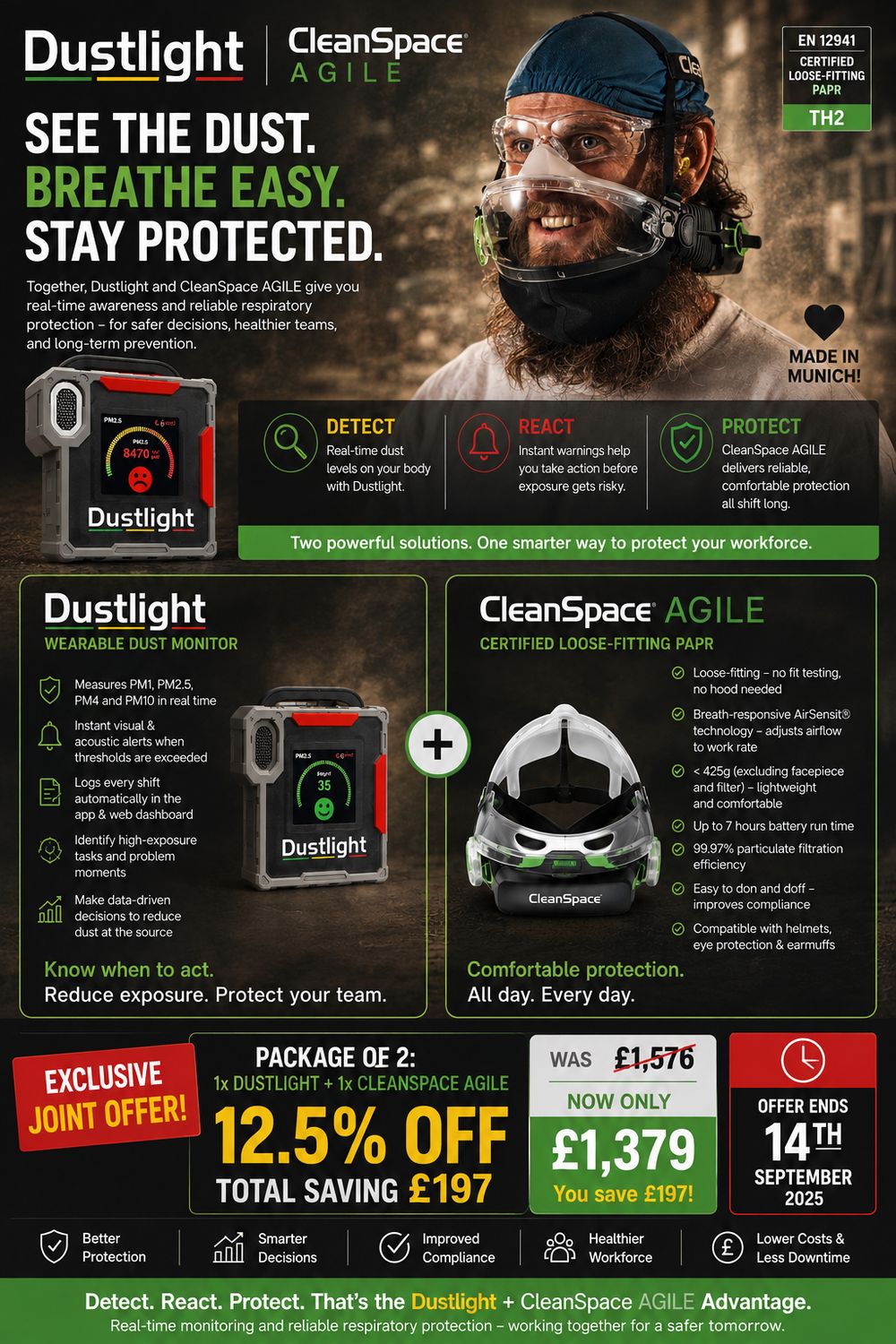 August Promotion DustLight & CleanSpace AGILE