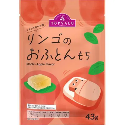 Topvalu Tokimeku Oyatsu Club Apple Kanten Mochi Bites 43g