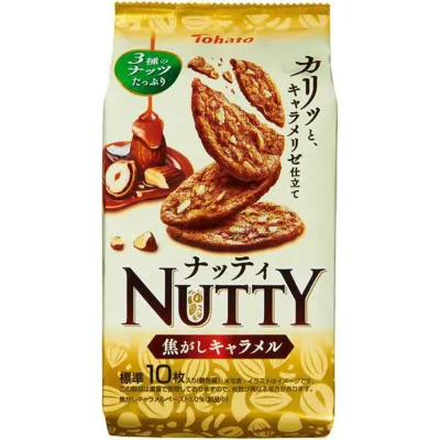 Tohato Nutty Caramelized Nuts Cookies 10pcs