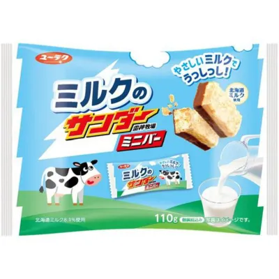 Yuraku Seika Milk Thunder Mini Bar Chocolate 110g