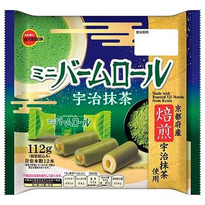 Bourbon Mini Baum Roll Uji Matcha Roll Cakes 112g
