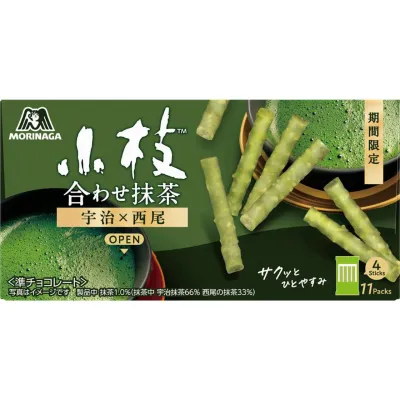 Morinaga Koeda Matcha Blend Chocolate 4 Sticks × 11 Packs