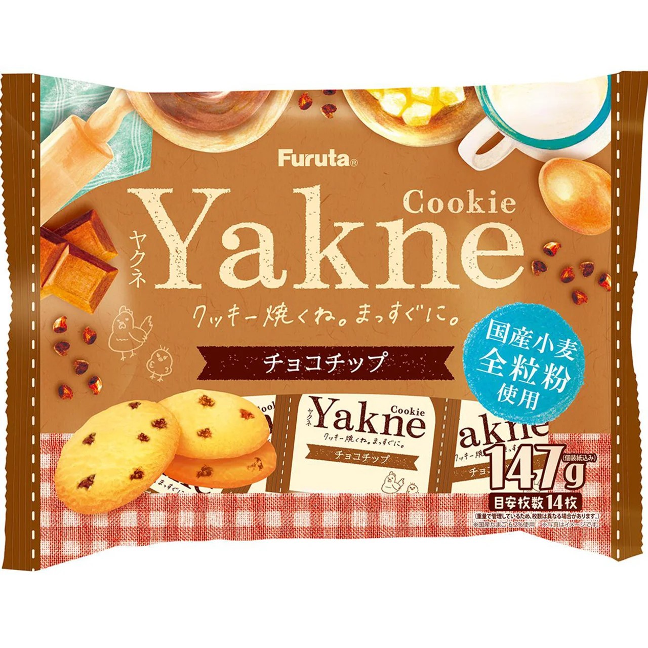 クッキー　0710 Furuta Yakne Chocolate Chip Cookies 147g