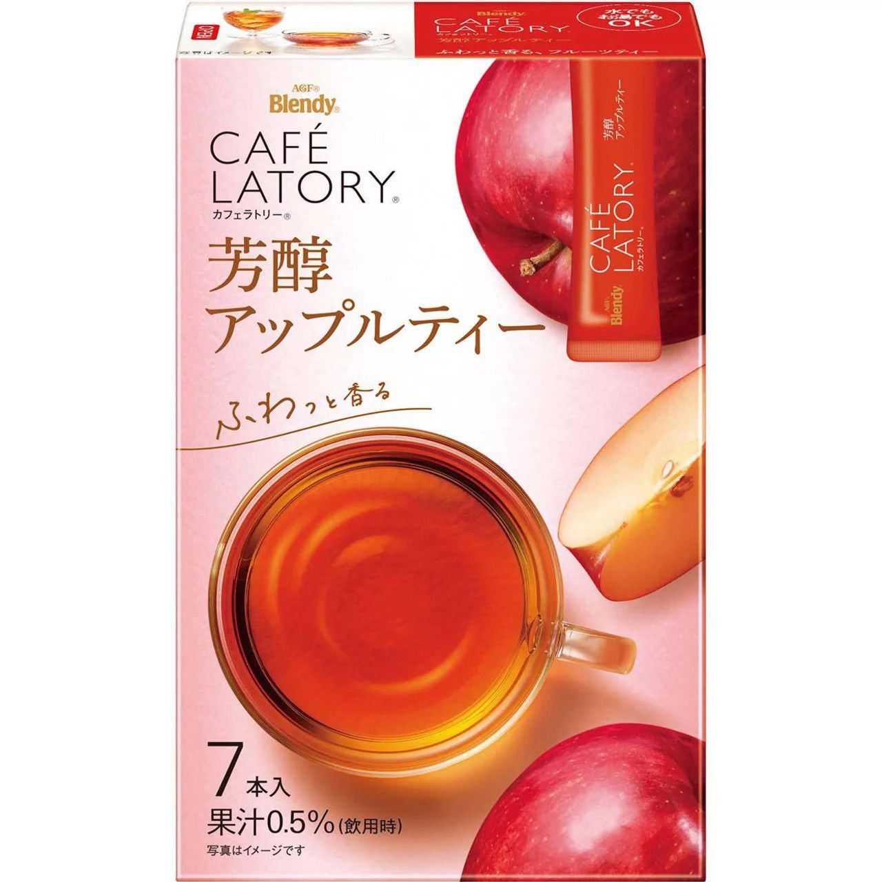 AGF Blendy Cafe Latory Stick Fragrant Apple Tea 7 Sticks (6.5g × 7)