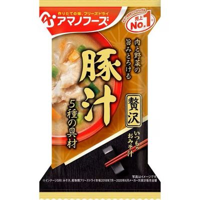 Amano Foods Itsu no Omisoshiru Deluxe Tonjiru 12.5g (Freeze-Dried)