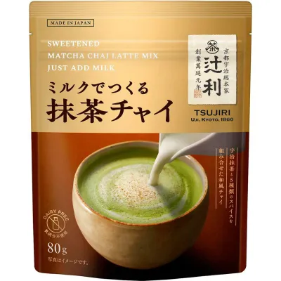 Kataoka Bussan Tsujiri Matcha Chai Powder Drink Mix (Milk Required) 80g