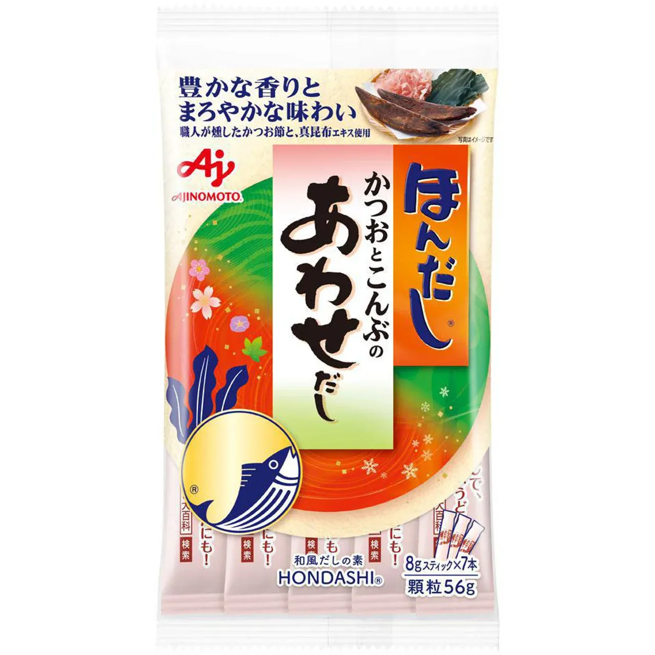 Ajinomoto Hondashi Bonito and Kombu Dashi Stock 8g × 7 Sticks (56g)