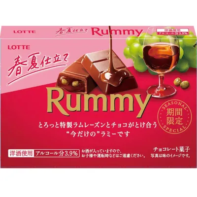 Lotte Rummy Spring &amp; Summer Edition Rum Raisin Chocolate 3 Bars