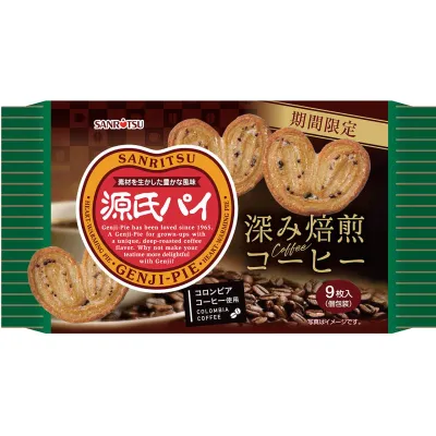 Sanritsu Seika Genji Pie Deep Roasted Coffee Flavor 9 Pieces