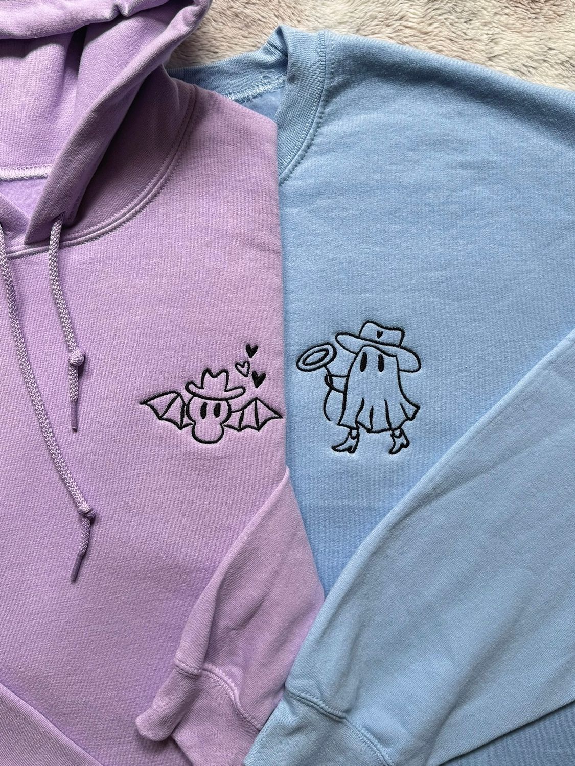 Ghost Cowboy + Bat Matching Set for Halloween
