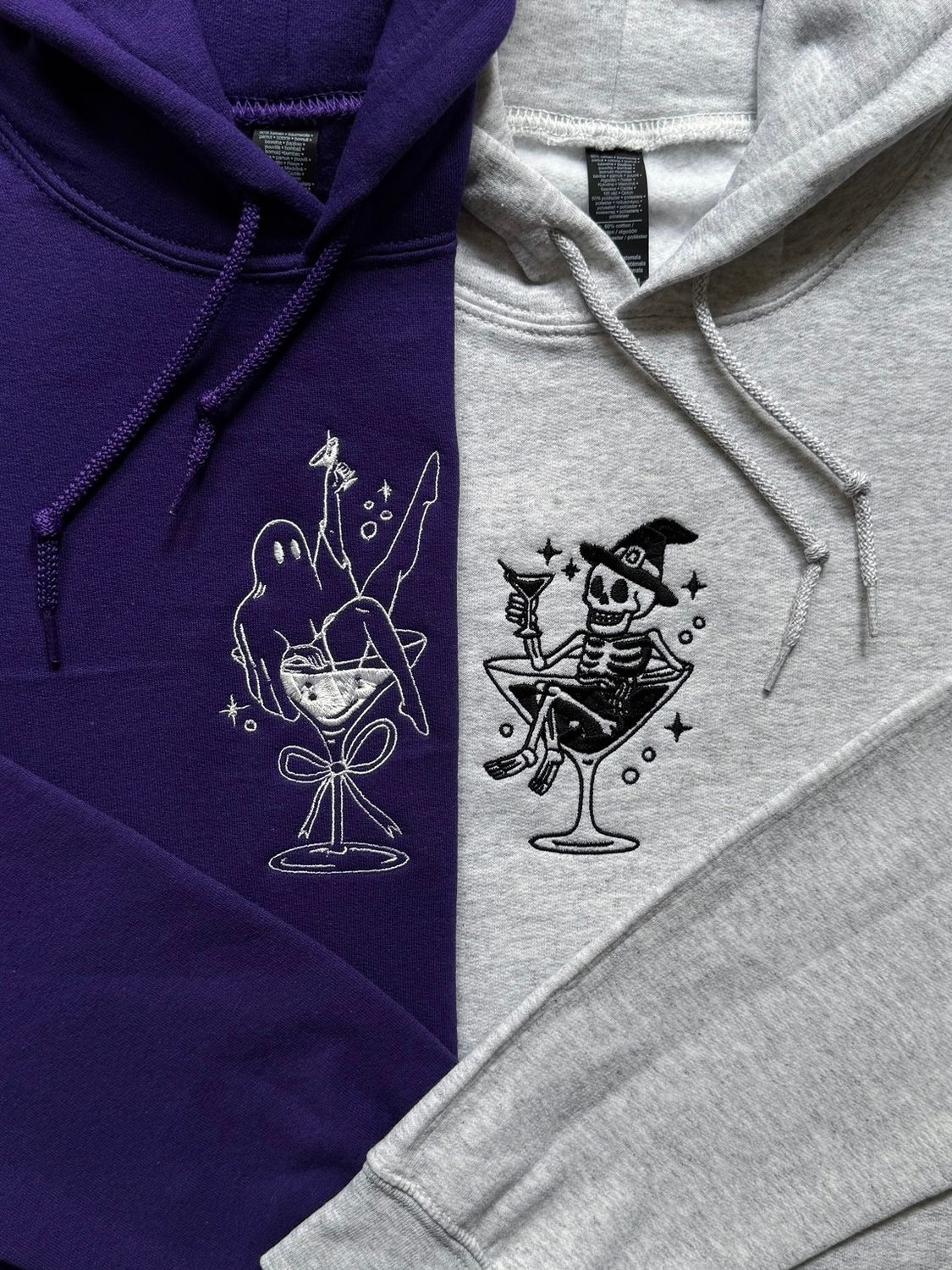 Martini Time Ghost + Skeleton Matching Set for Halloween