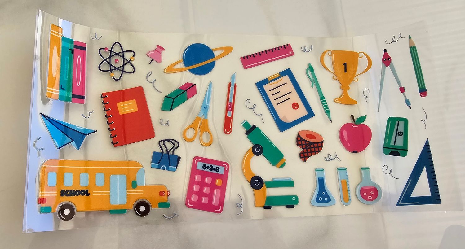 Double Sided Uv Dtf Wrap - School Science