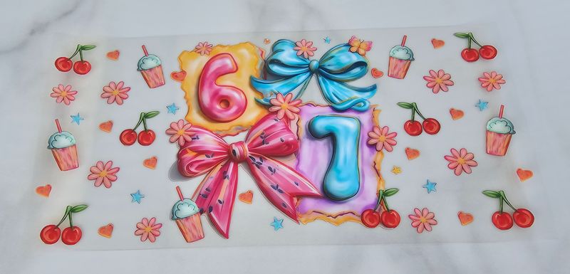 Double Sided Uv Dtf Wrap - 67 Bows