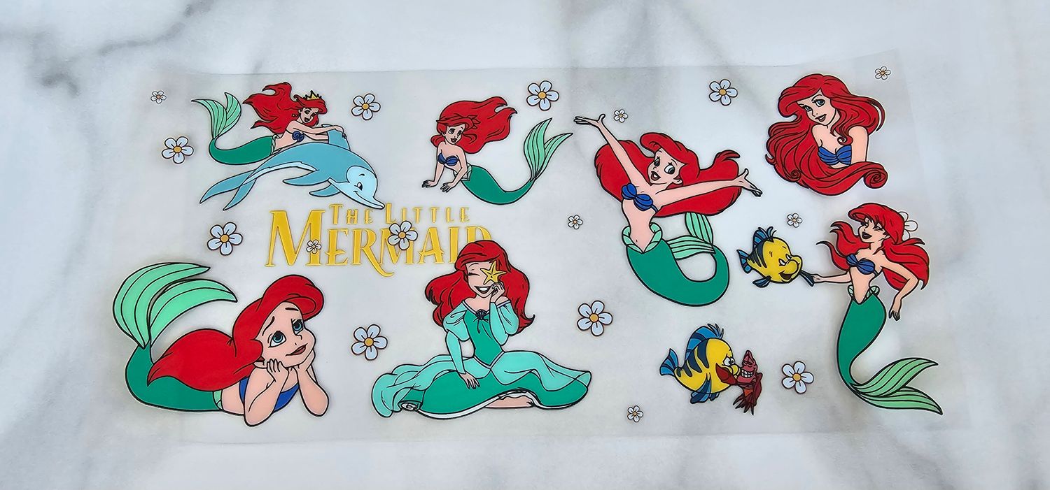 Double Sided Uv Dtf Wrap - The Little Mermaid