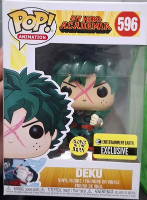 SH1 Deku Figura Funko Pop 596 Glows in the Dark My Hero Academia Earth Exclusive
