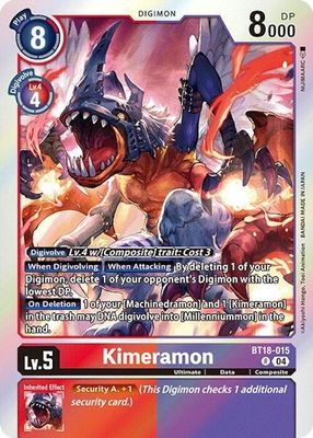 SH9 Kimeramon - BT18-015 - Release Special Booster 2.0 (BT18-19) Foil