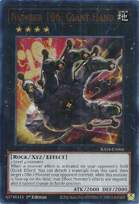 Number 106: Giant Hand (UR) - Quarter Century Stampede (RA04) Ultra Rare