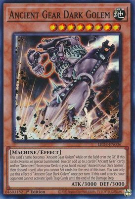 Ancient Gear Dark Golem - Legacy of Destruction (LEDE) Super Rare *Espanol*