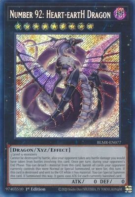 Number 92: Heart-eartH Dragon - Battles of Legend: Monstrous Revenge (BLMR) Secret Rare