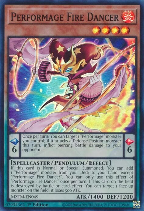 Performage Fire Dancer - Maze of the Master (MZTM) Super Rare