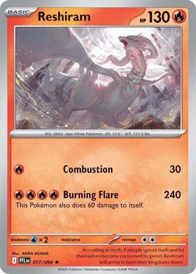 Reshiram - ME02: Phantasmal Flames (PFL) Foil Holo