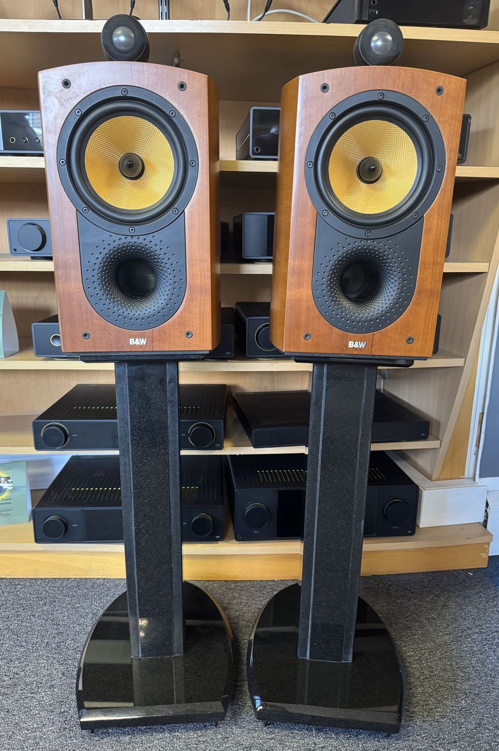 B&W 805S With Custom Stands