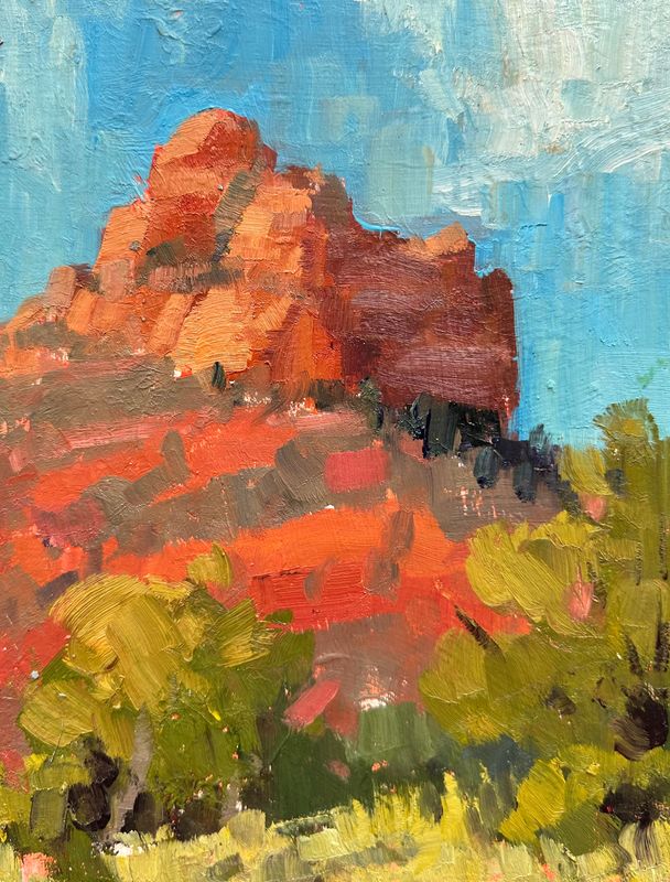 Schnebly Hill Rd - Original Oil Painting -10x8” - Unframed