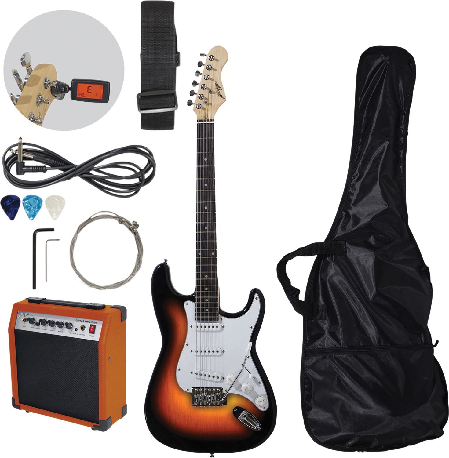 ​Johnny Brook Guitar Kit with 20W Amplifier sunburst