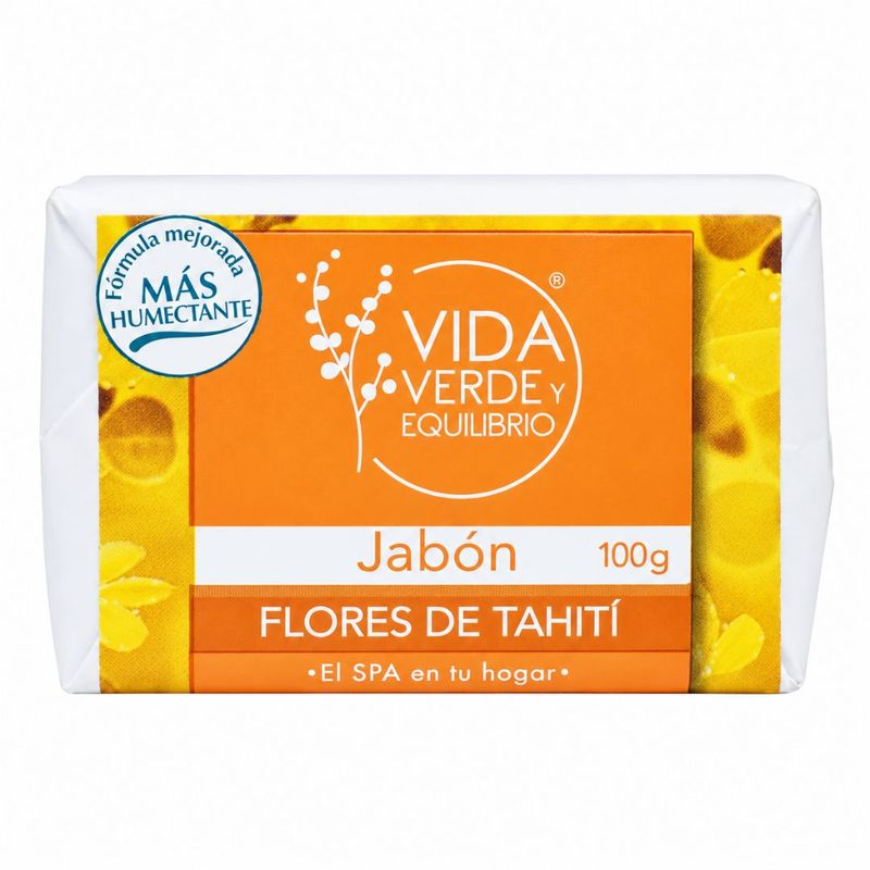 Jabón Artesanal Flores de Tahití – Vida Verde y E (100 g)