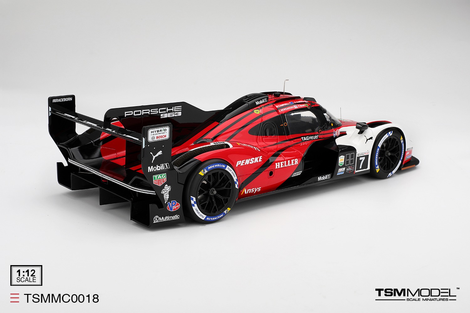 1:12 TSM - Porsche 963 9RD 4.6L Turbo V8 Team Porsche Penske Motorsport #7 Winner Imsa 24h Daytona 2024 M. Cambell