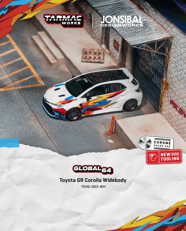 1:64 Tarmac - 2025 Toyota Corolla GR Widebody, white