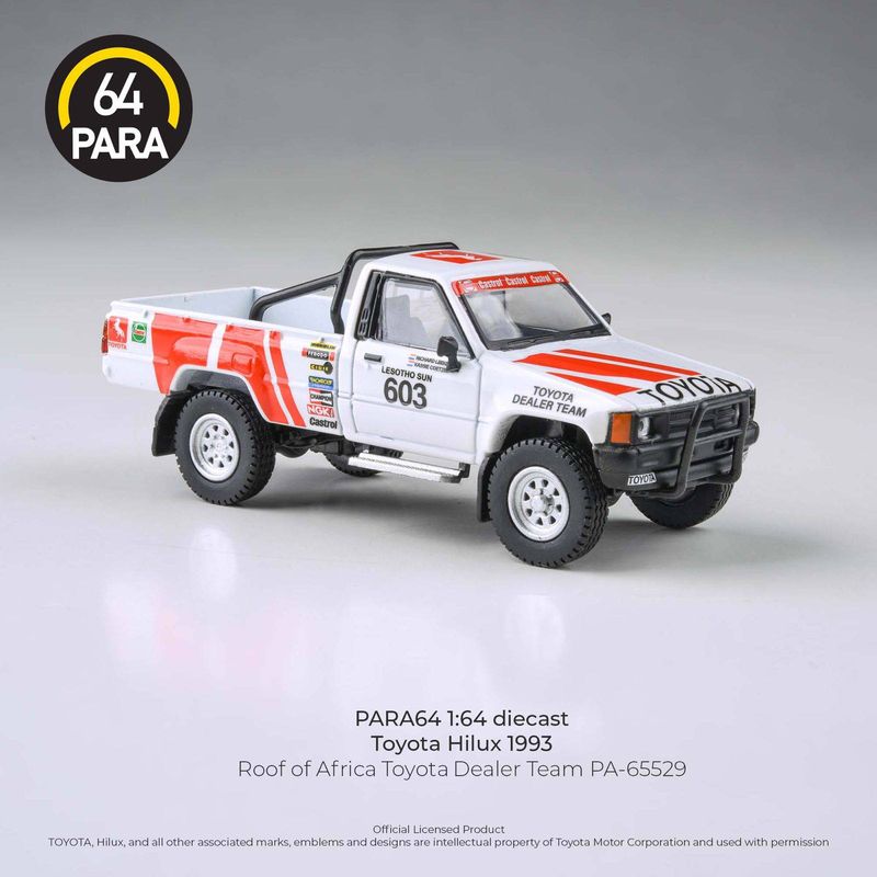 1:64 Para64 - Toyota Hilux Pickup Team Dealer Toyota #603 Road of Africa 1995 R. Leek 1:64 Para64 - Toyota Hilux Pickup Team Dealer Toyota #603 Road of Africa 1995 R. Leek