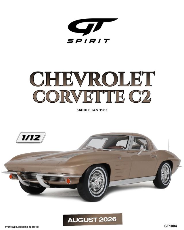 1:12 GT Spirit - 1963 Chevrolet Corvette C2 Saddle Tan 1:12 GT Spirit - 1963 Chevrolet Corvette C2 Saddle Tan