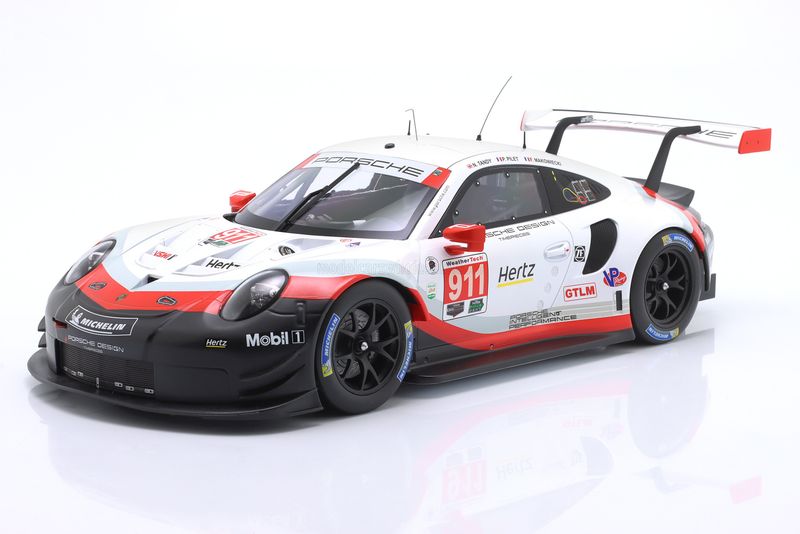 1:18 Ixo - Porsche 911 991 RSR 4.0L Team Porsche GT #911 24h Daytona 2018 F. Makowiecki - P. Pilet - N. Tandy