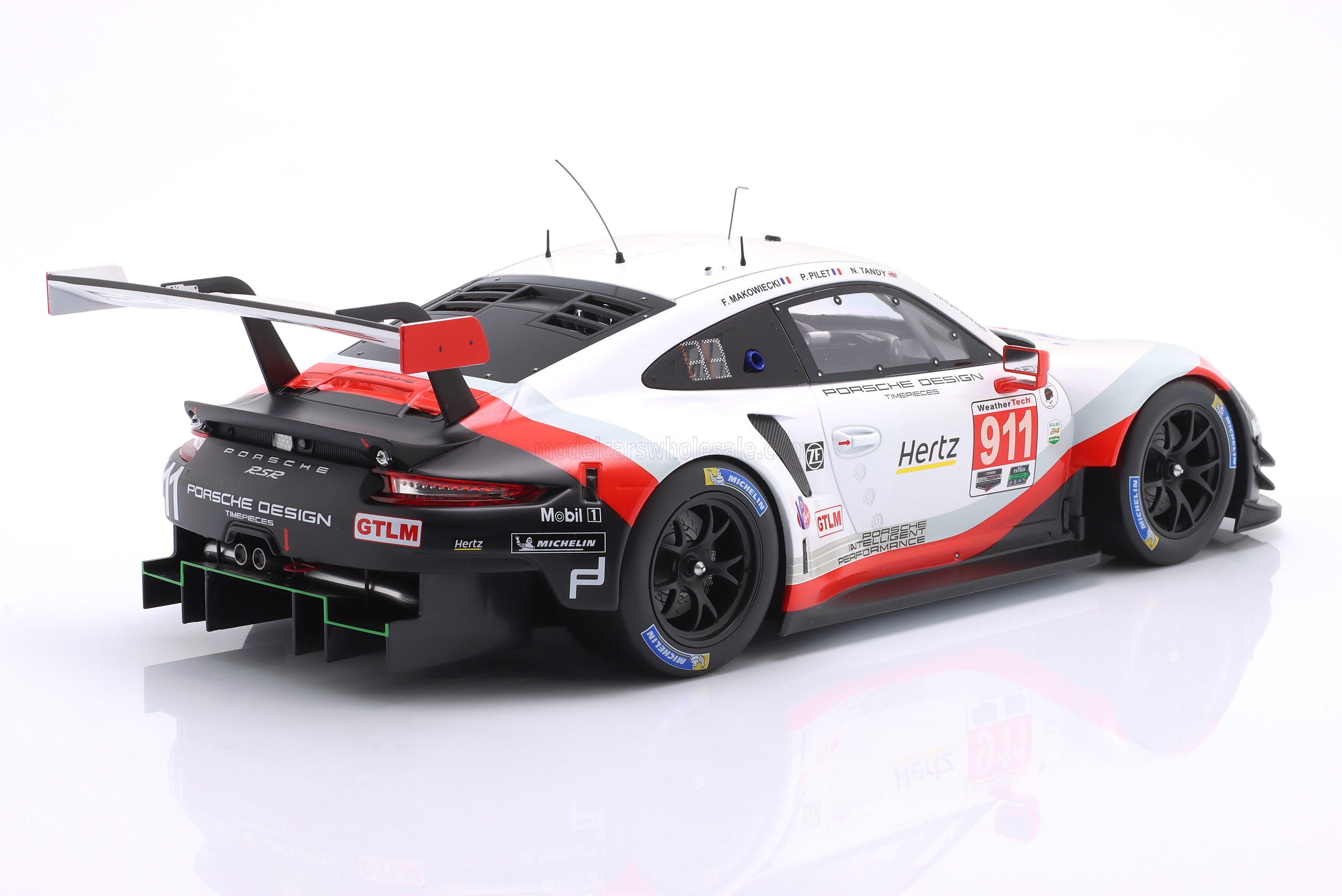 1:18 Ixo - Porsche 911 991 RSR 4.0L Team Porsche GT #911 24h Daytona 2018 F. Makowiecki - P. Pilet - N. Tandy