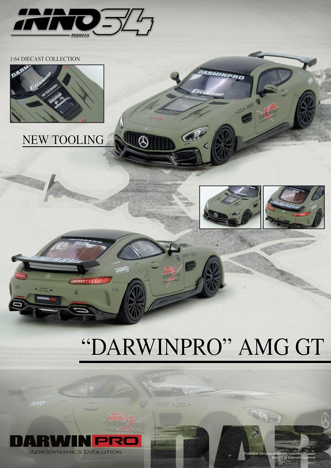 1:64 Inno64 - Darwin Pro AMG GT, grey 1:64 Inno64 - Darwin Pro AMG GT, grey