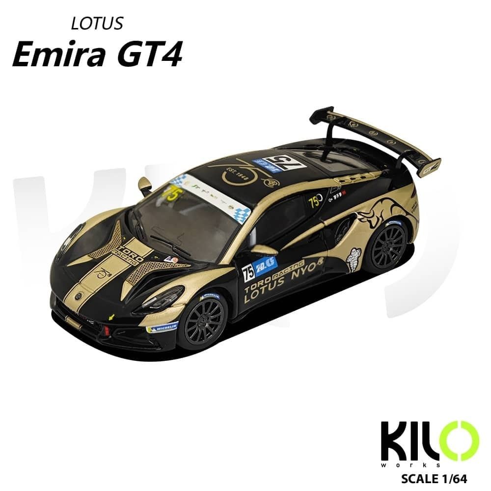 1:64 Kilo Works - 2023 Lotus Emira GT4 #75 LKL Macau Race Winner Lotus Team Toro